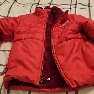 Kids Pink/ Red Jacket By Northface